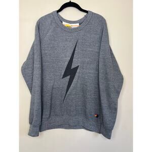 Aviator Nation Gray Lightning Bolt Sweatshirt